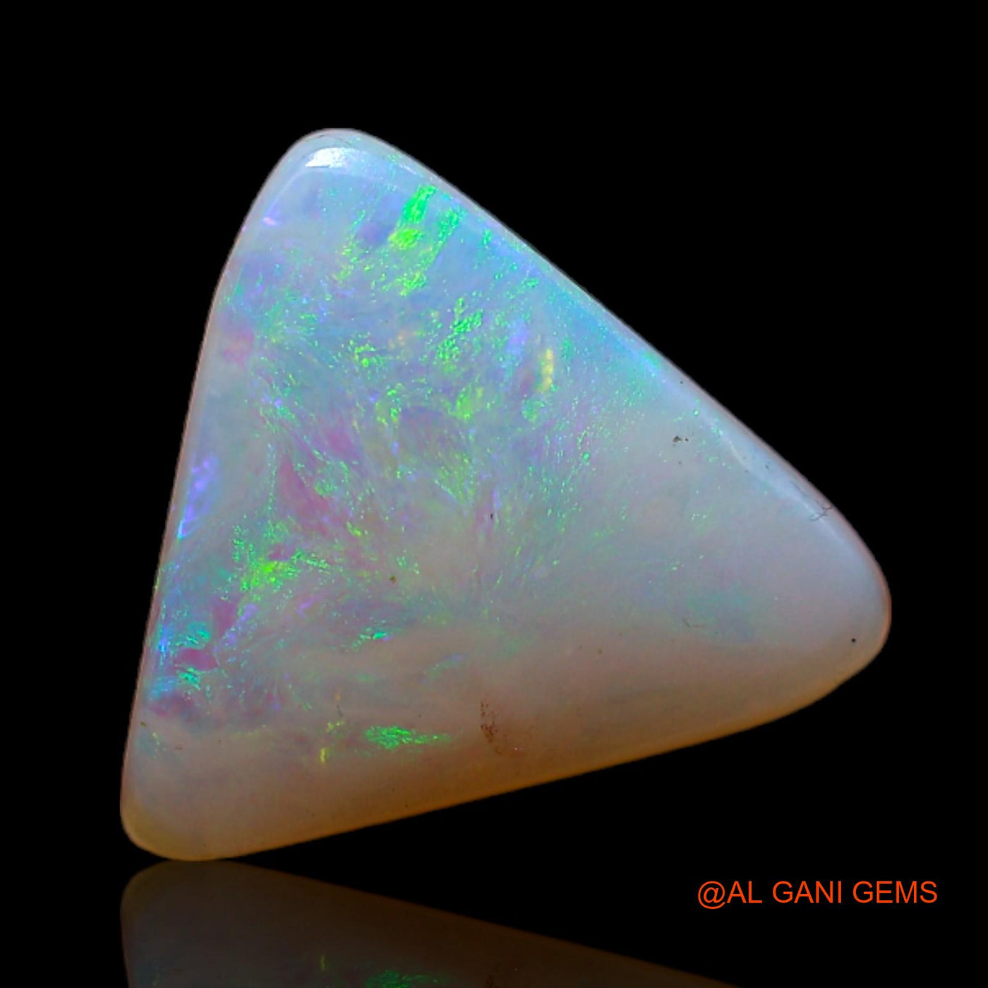 Natural Untreated Fire Opal Loose Gemstone Trillion Cabochon From Australia 2.25 Cts 11x11x3 mm AB-779