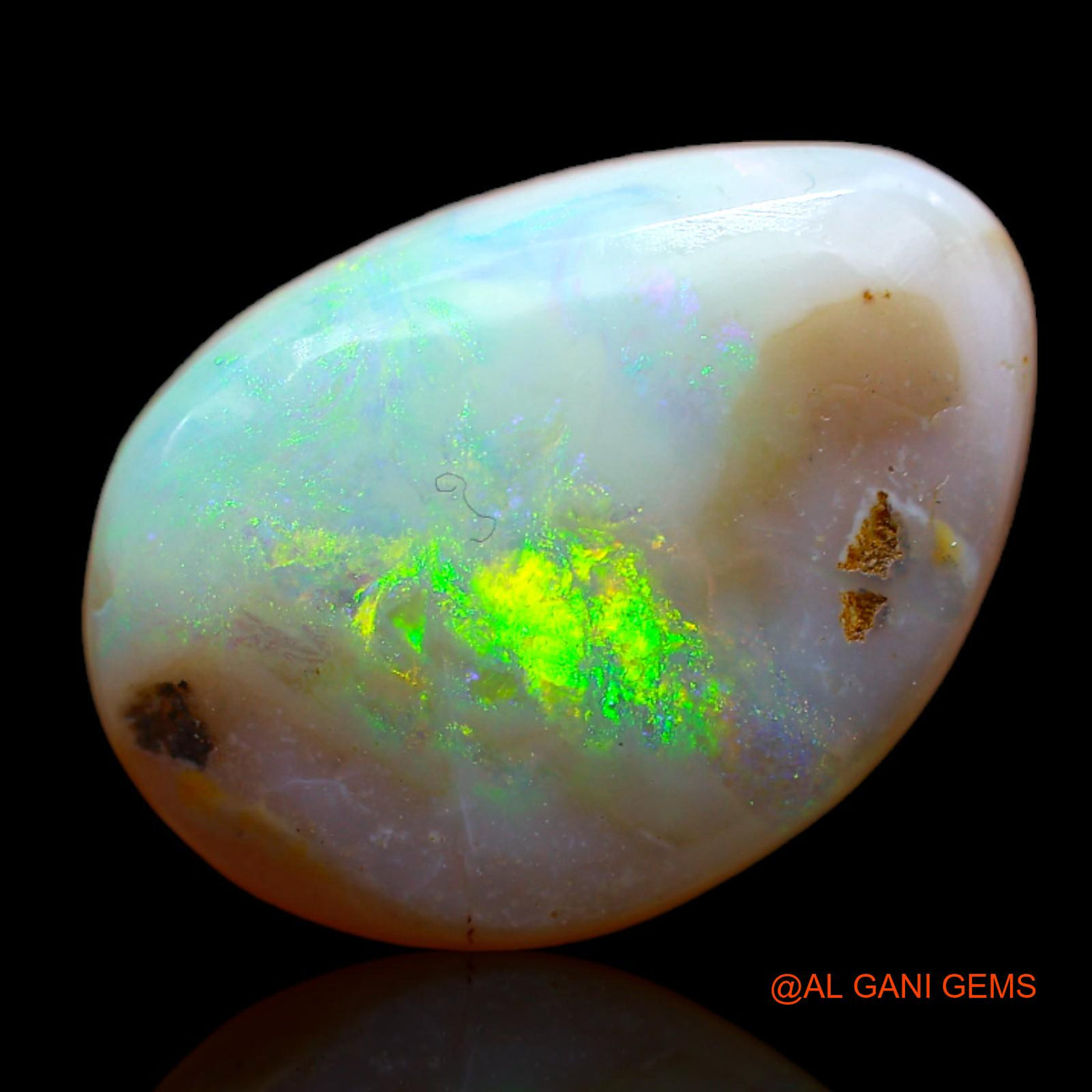 8.10 Cts Natural Australian Fire Opal Fancy Cabochon Loose Gemstone For Jewelry 18x13x4 mm AB-77