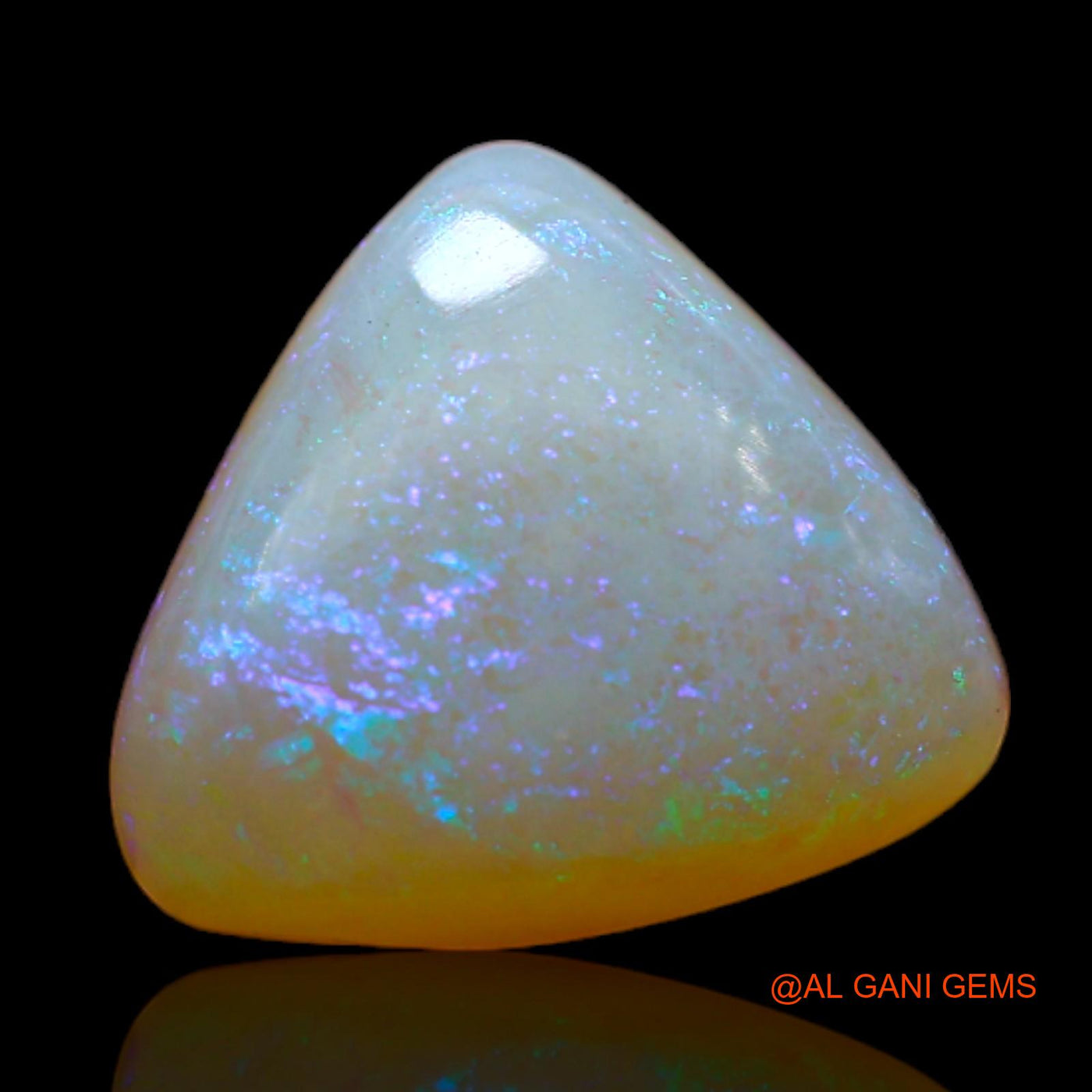 3.95 Cts Natural Australian Fire Opal Loose Gemstone Trillion Cabochon 11x11x5 mm AB-781