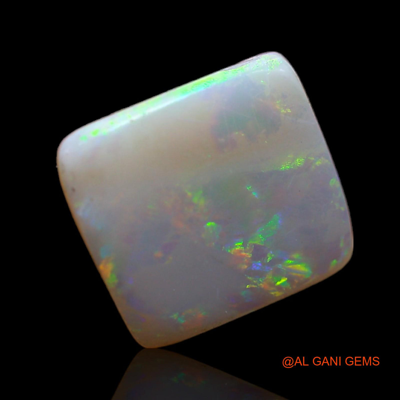 2.60 Cts Natural Australian Fire Opal Loose Gemstone Square Cabochon 10x9x2 mm AB-784