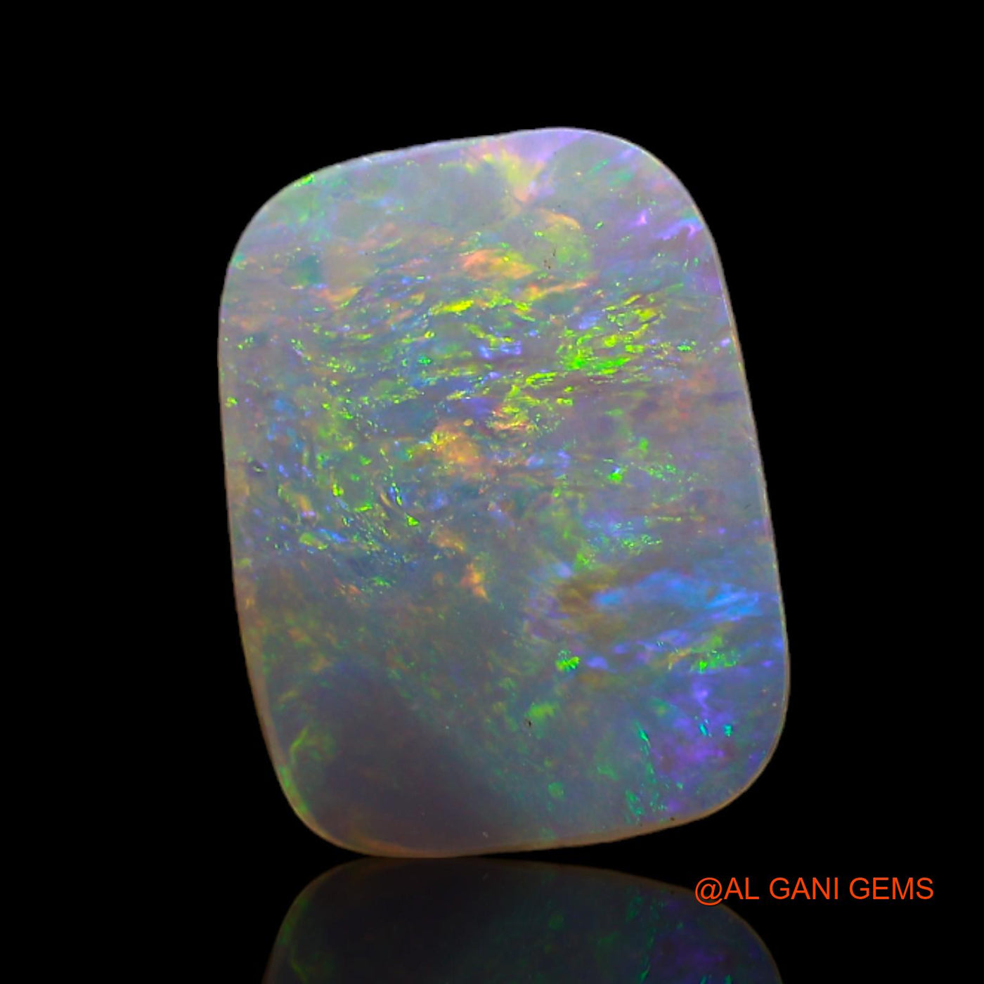 1.35 Cts Unheated Australian Fire Opal Loose Gemstone Fancy Cabochon Natural 12x9x1 mm AB-786