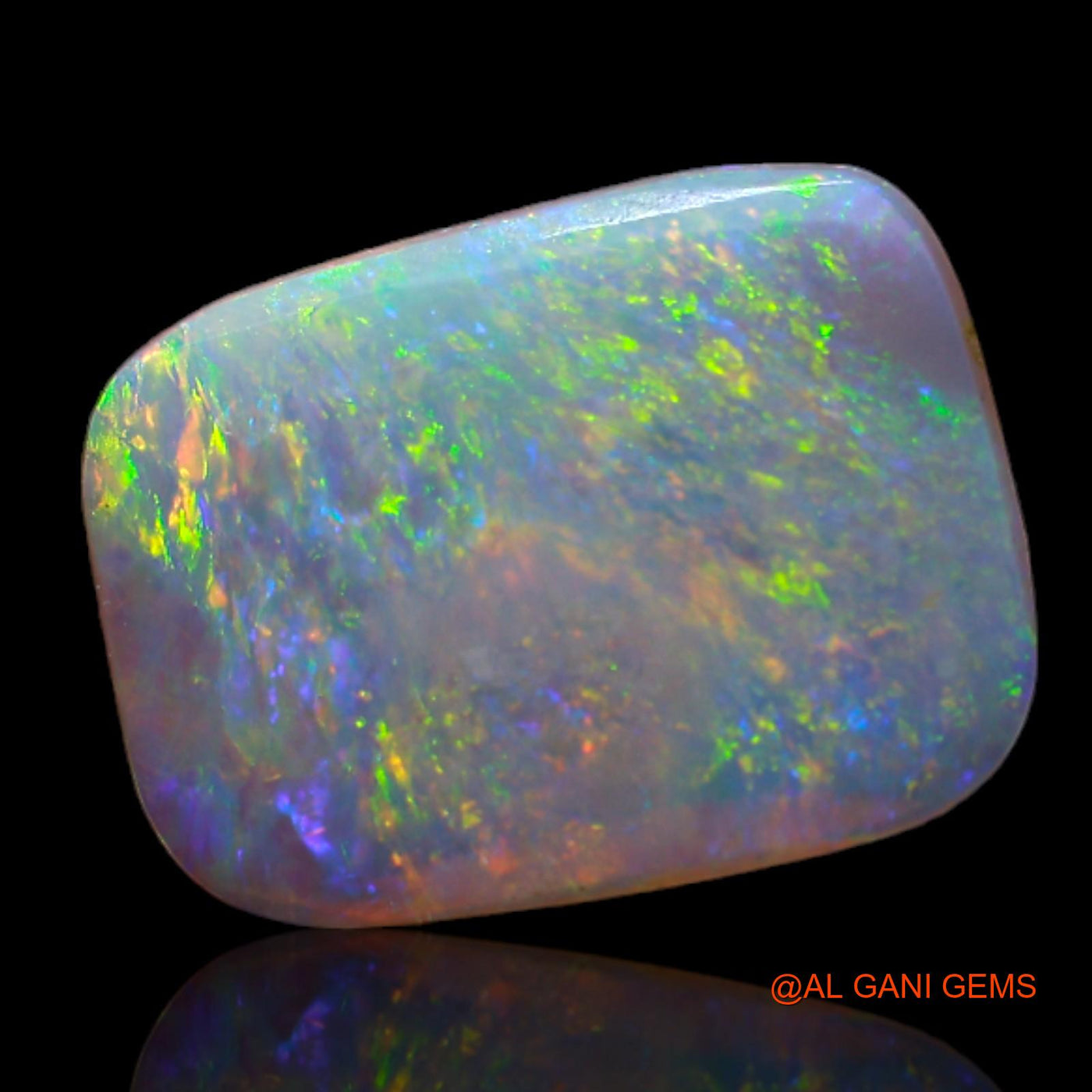 1.35 Cts Unheated Australian Fire Opal Loose Gemstone Fancy Cabochon Natural 12x9x1 mm AB-786