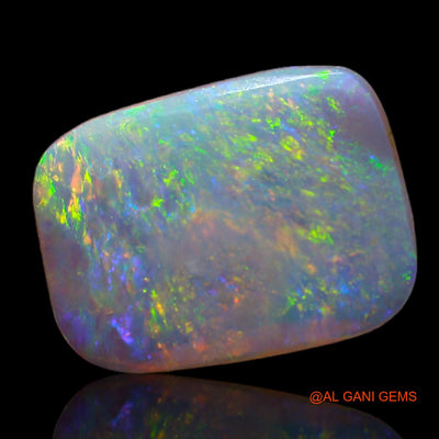 1.35 Cts Unheated Australian Fire Opal Loose Gemstone Fancy Cabochon Natural 12x9x1 mm AB-786
