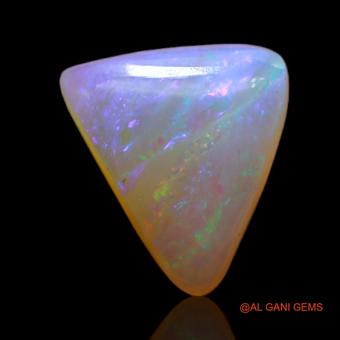 2.40 Cts Unheated Australian Fire Opal Loose Gemstone Trillion Cabochon Natural 11x10x4 mm AB-794