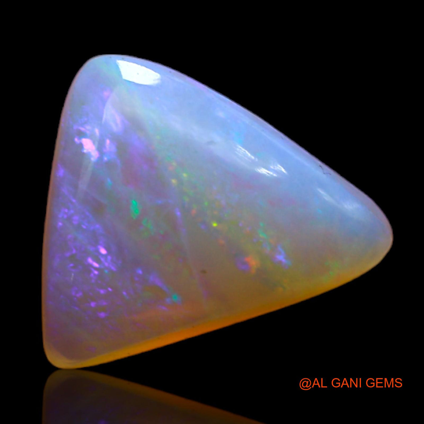 2.40 Cts Unheated Australian Fire Opal Loose Gemstone Trillion Cabochon Natural 11x10x4 mm AB-794
