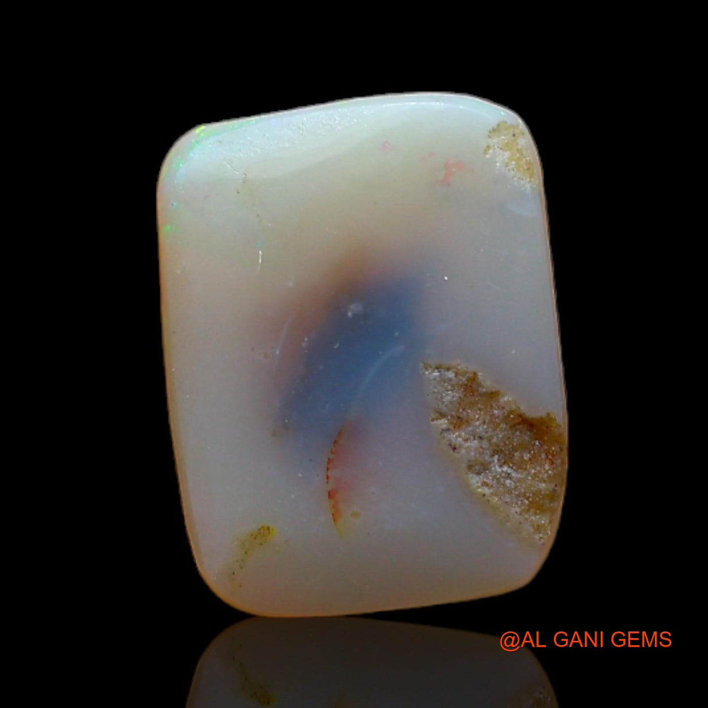 2.35 Cts Natural Australian Fire Opal Loose Gemstone Square Cabochon 11x8x3 mm AB-795