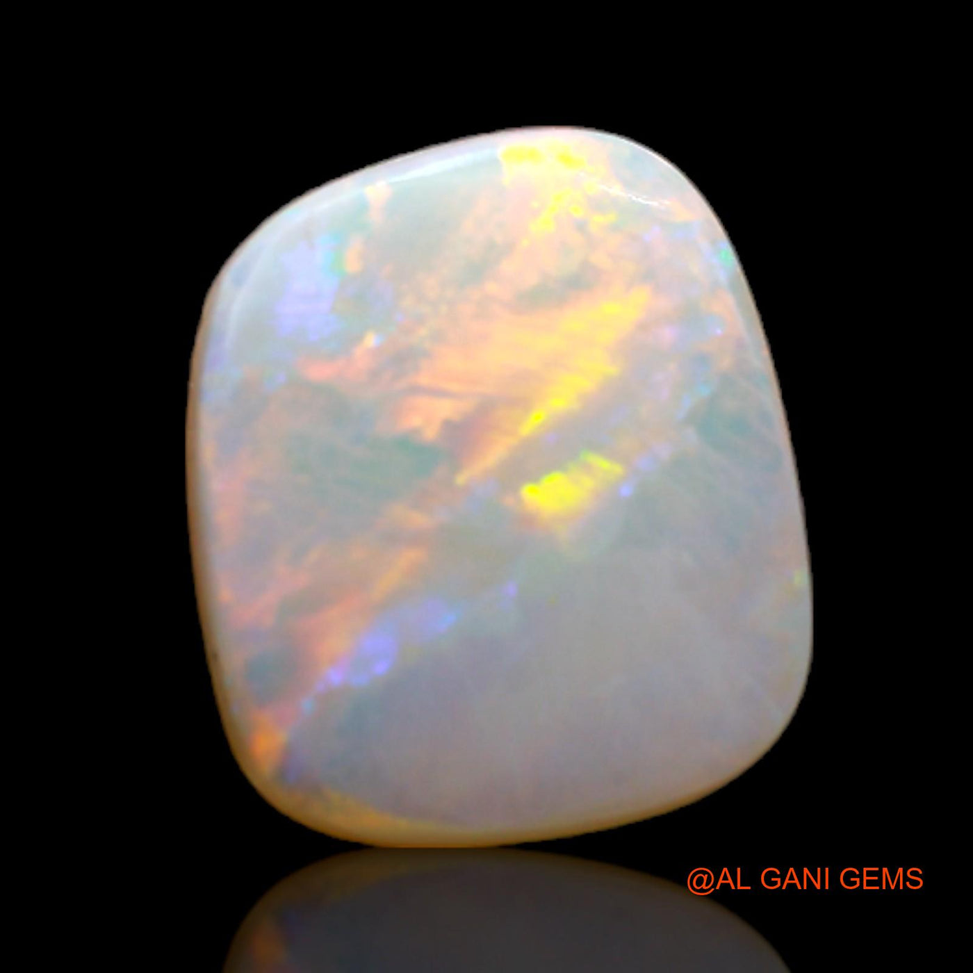 Natural Fire Opal Gemstone 2.10 Cts Loose Fancy Cabochon From Australia 10x9x2 mm AB-797