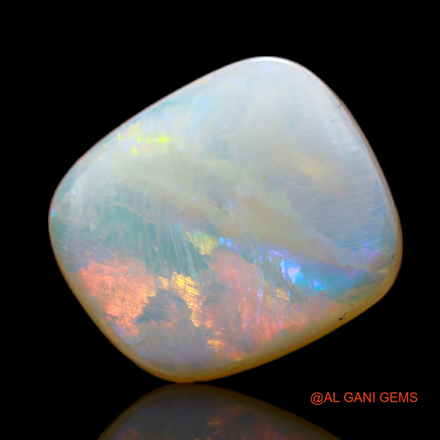 Natural Fire Opal Gemstone 2.10 Cts Loose Fancy Cabochon From Australia 10x9x2 mm AB-797