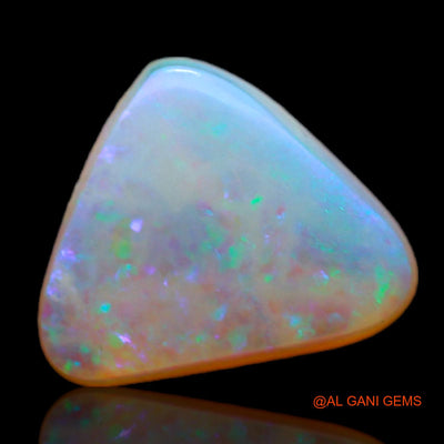 Natural Untreated Fire Opal Loose Gemstone Trillion Cabochon From Australia 2.05 Cts 11x9x3 mm AB-798