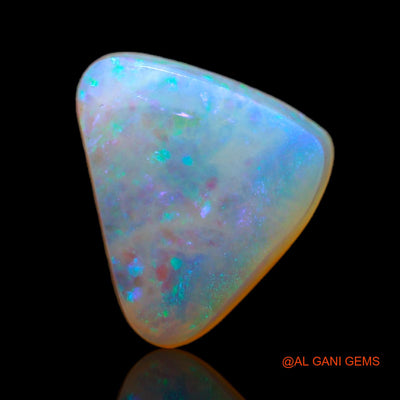 Natural Untreated Fire Opal Loose Gemstone Trillion Cabochon From Australia 2.05 Cts 11x9x3 mm AB-798