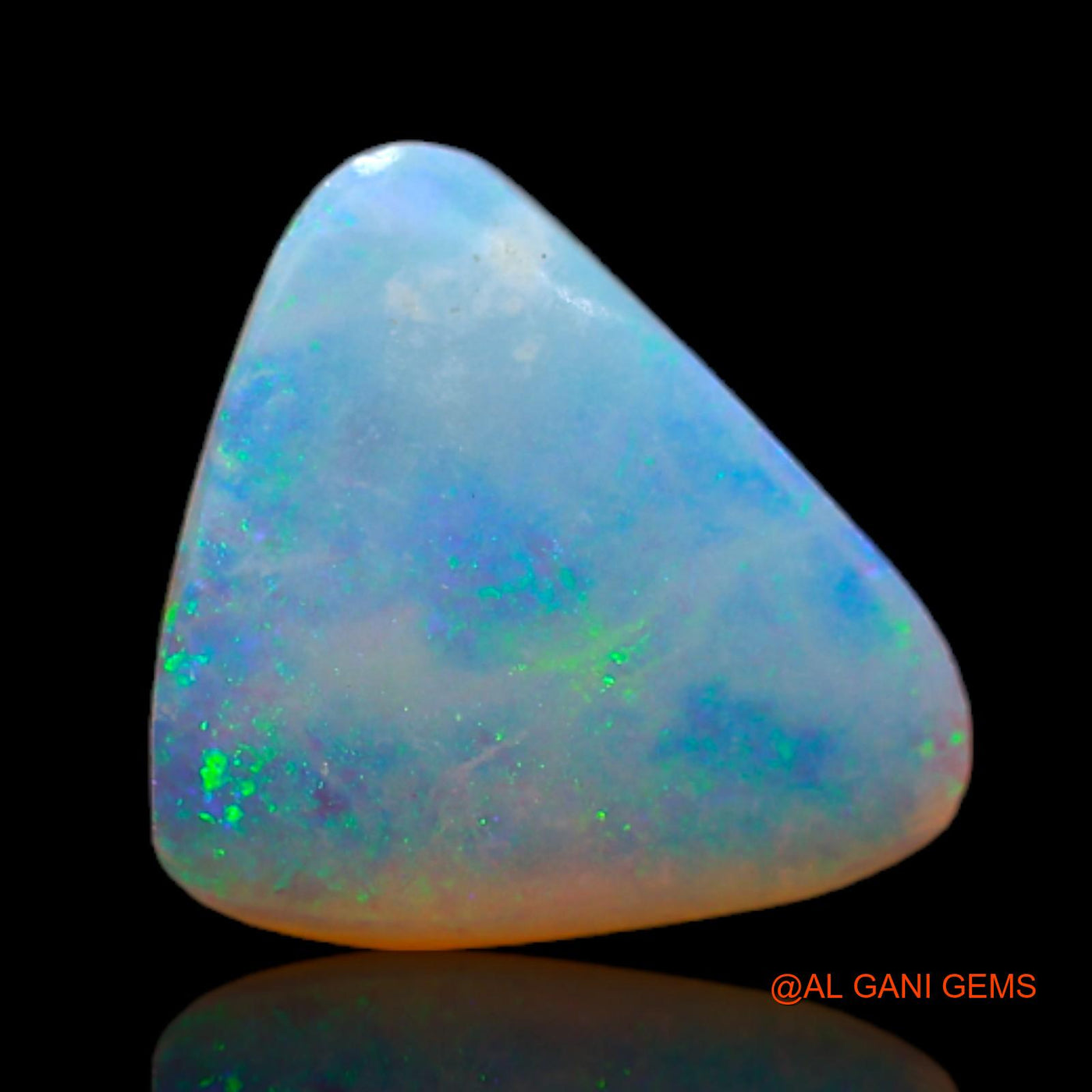 Natural Untreated Fire Opal Loose Gemstone Trillion Cabochon From Australia 2.05 Cts 11x9x3 mm AB-798