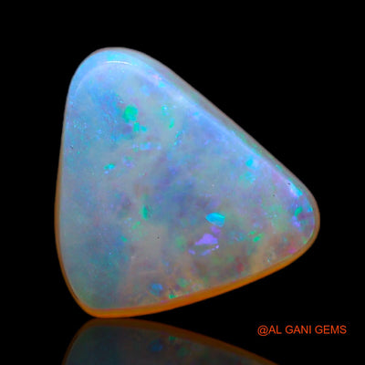 Natural Untreated Fire Opal Loose Gemstone Trillion Cabochon From Australia 2.05 Cts 11x9x3 mm AB-798