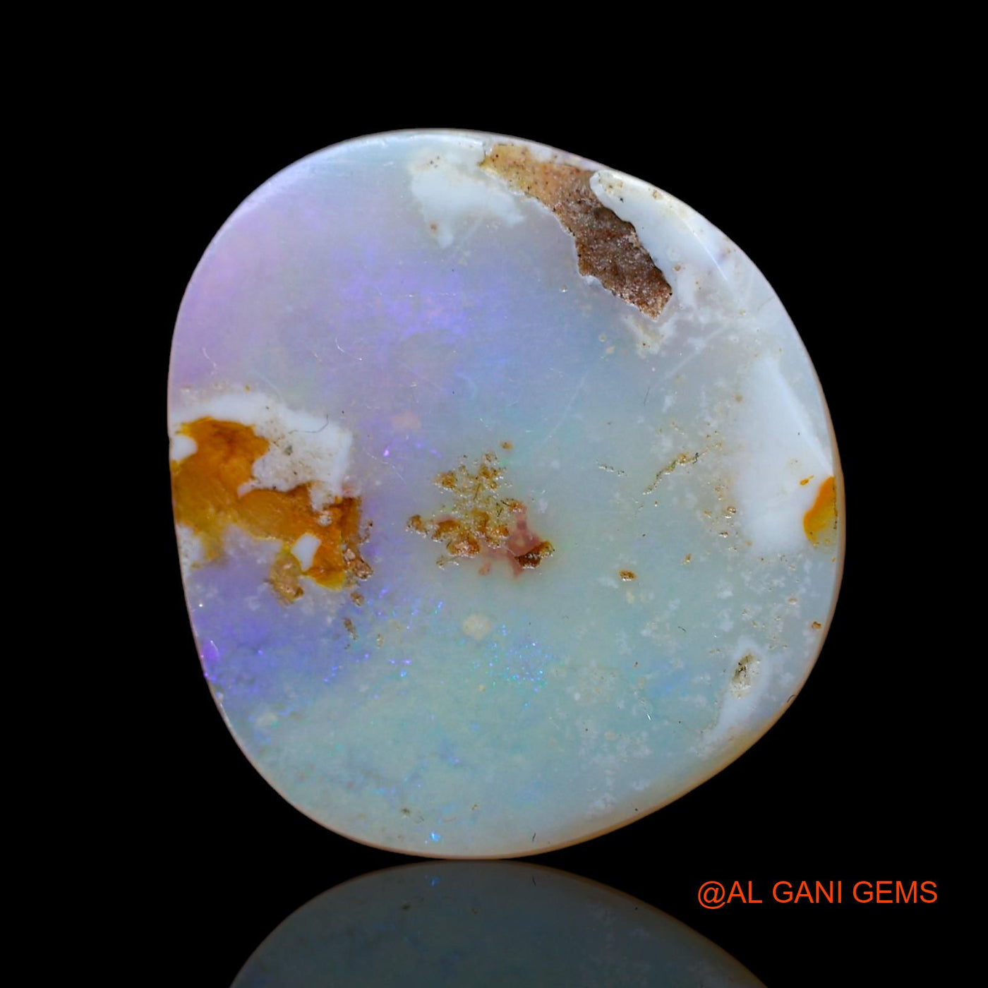 7.00 Cts Unheated Australian Fire Opal Loose Gemstone Fancy Cabochon Natural 20x18x2 mm AB-807