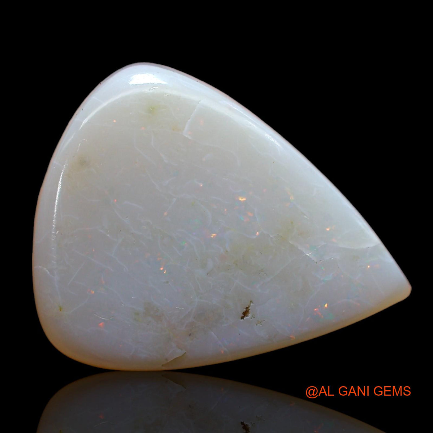 Natural Fire Opal Gemstone 7.00 Cts Loose Pear Cabochon From Australia 20x16x3 mm AB-812