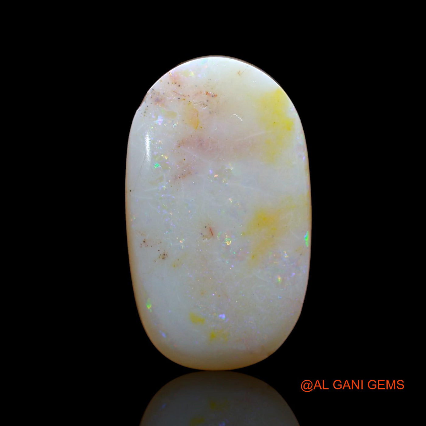 Natural Fire Opal Gemstone 9.00 Cts Loose Oval Cabochon From Australia 20x12x5 mm AB-818