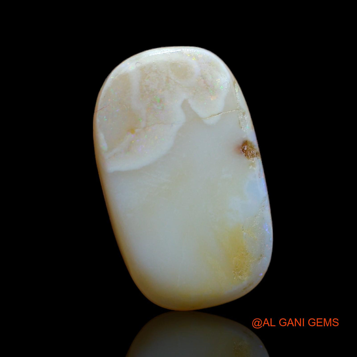 Natural Untreated Fire Opal Loose Gemstone Oval Cabochon From Australia 6.15 Cts 19x12x3 mm AB-81