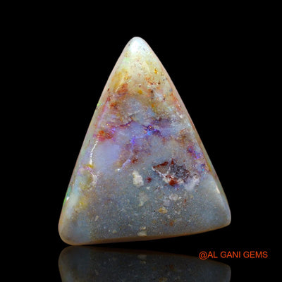 6.00 Cts Natural Australian Fire Opal Loose Gemstone Trillion Cabochon 17x14x4 mm AB-827