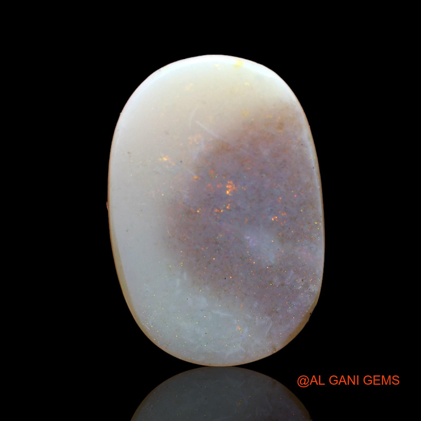 Natural Fire Opal Gemstone 5.00 Cts Loose Oval Cabochon From Australia 17x12x3 mm AB-830
