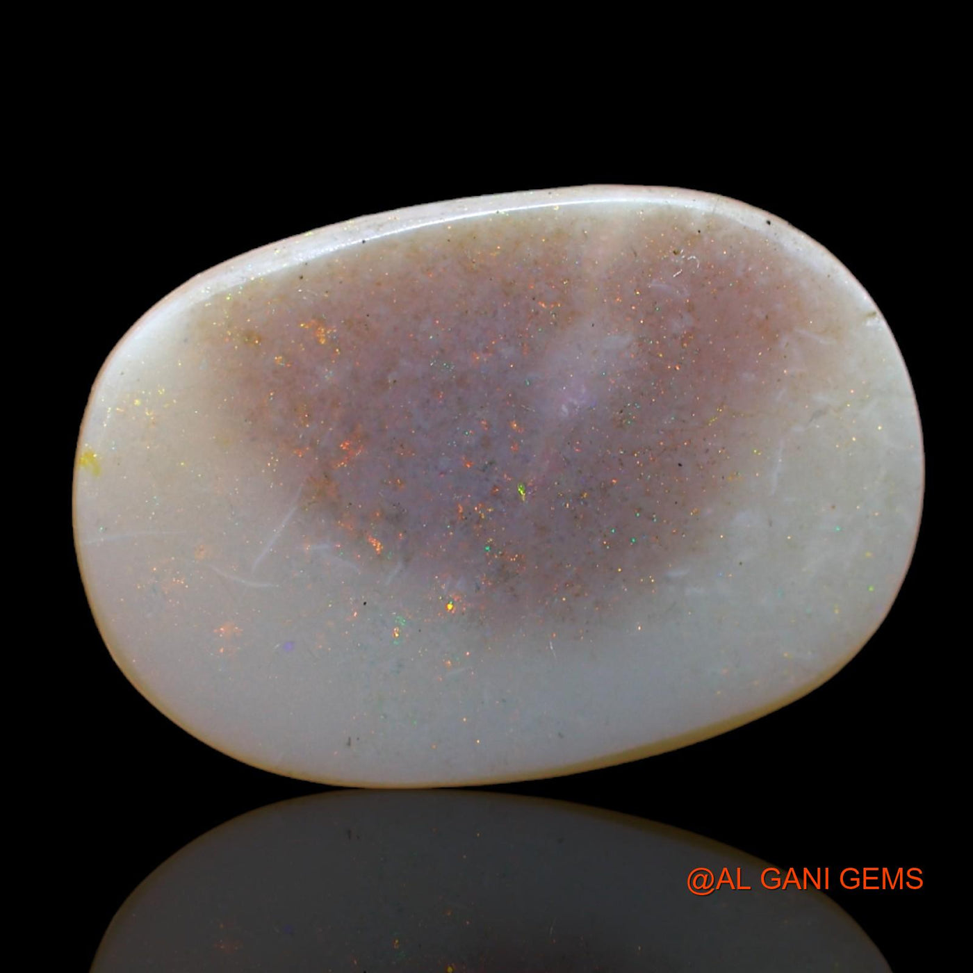 Natural Fire Opal Gemstone 5.00 Cts Loose Oval Cabochon From Australia 17x12x3 mm AB-830
