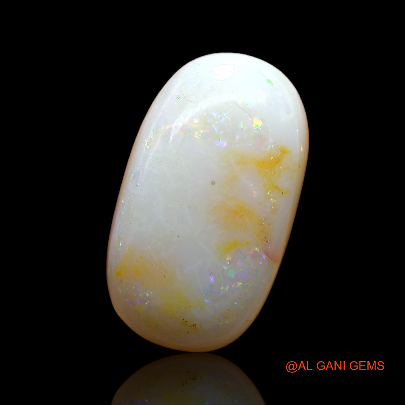 6.00 Cts Unheated Australian Fire Opal Loose Gemstone Oval Cabochon Natural 18x10x4 mm AB-837