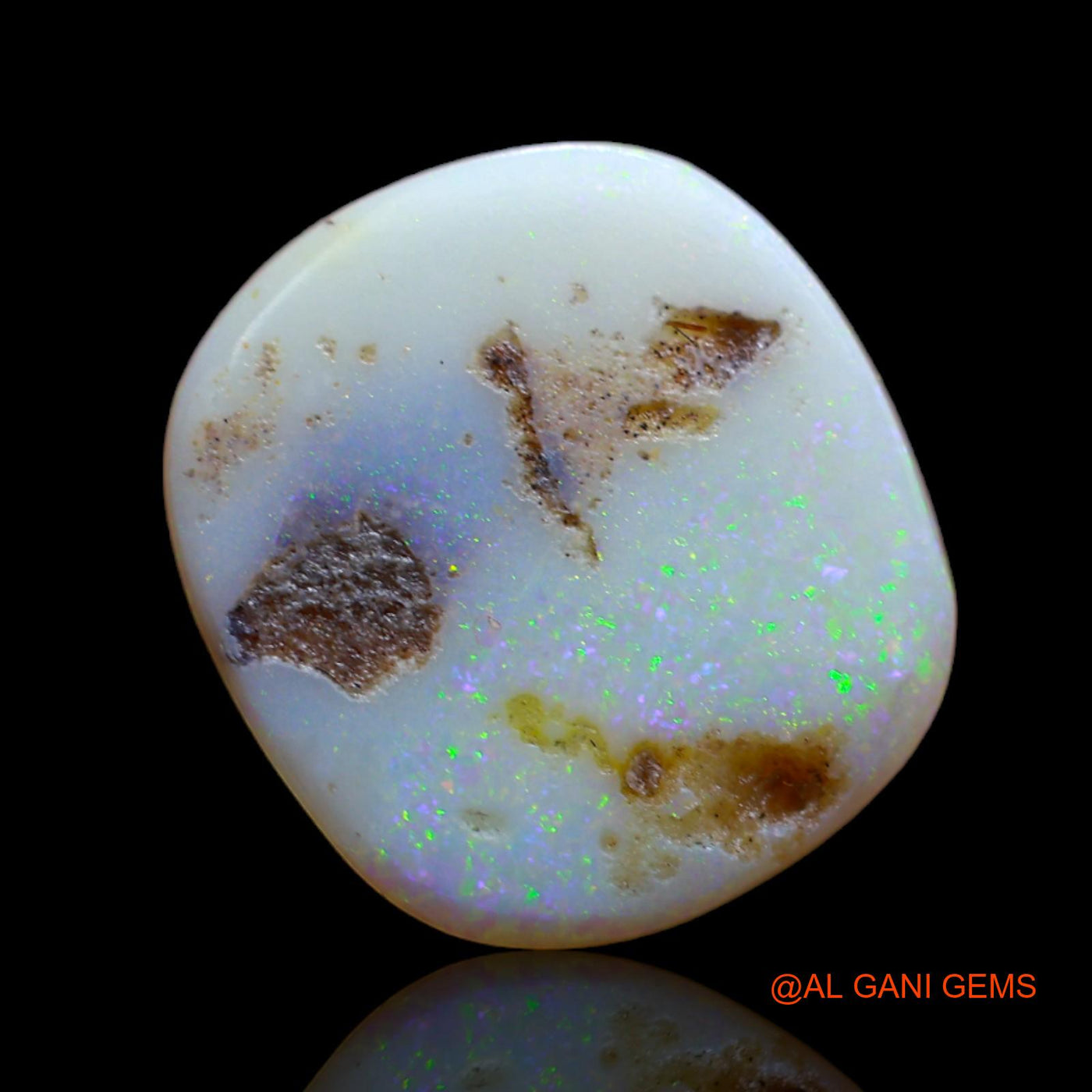 5.00 Cts Natural Australian Fire Opal Loose Gemstone Oval Cabochon 15x14x3 mm AB-83