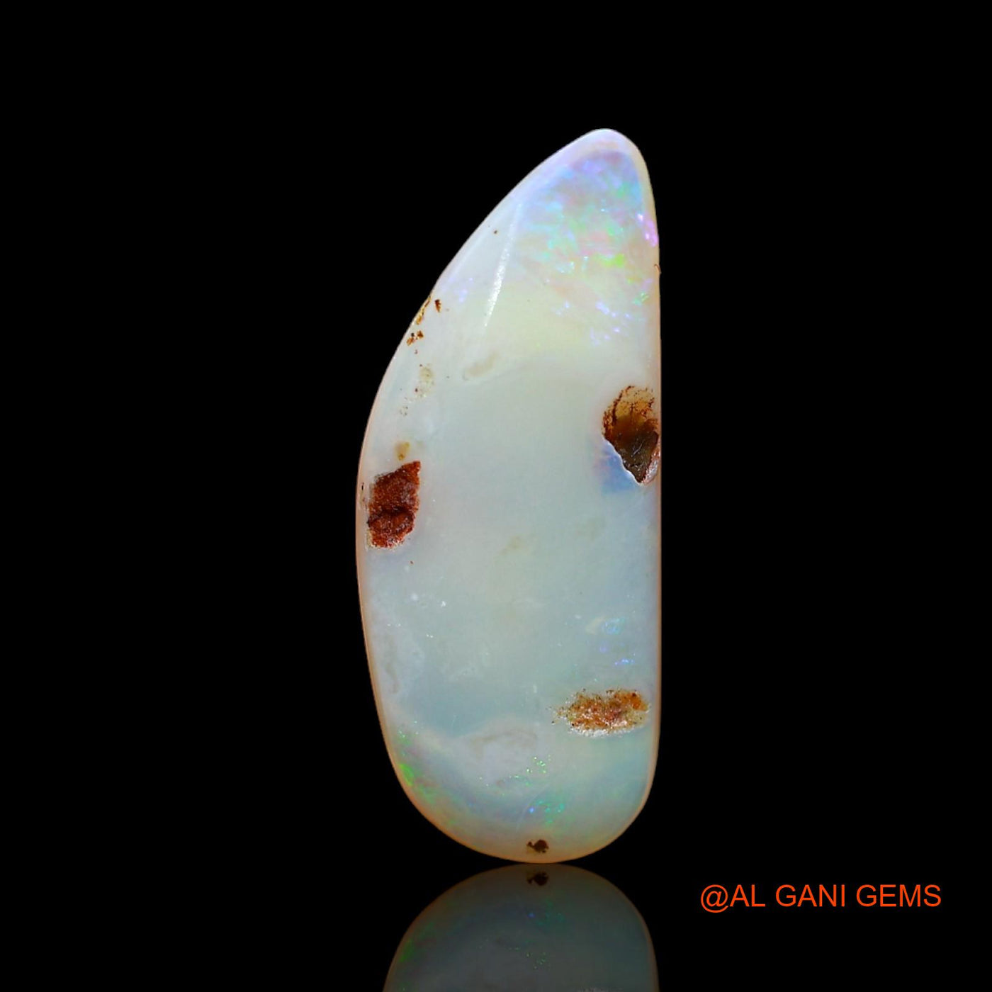 3.00 Cts Natural Australian Fire Opal Loose Gemstone Fancy Cabochon 21x8x2 mm AB-840