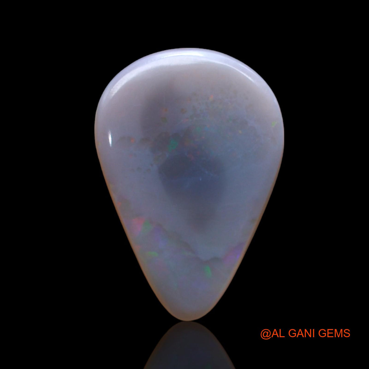 3.00 Cts Unheated Australian Fire Opal Loose Gemstone Pear Cabochon Natural 18x12x2 mm AB-845