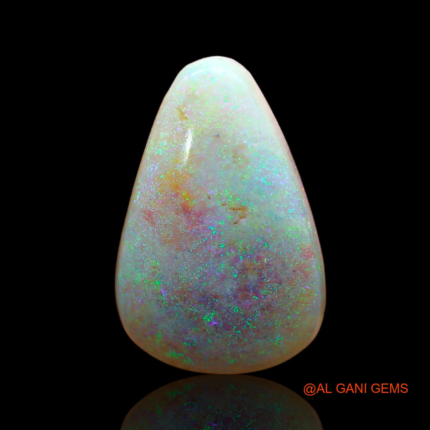 4.00 Cts Natural Australian Fire Opal Loose Gemstone Pear Cabochon 17x11x3 mm AB-852