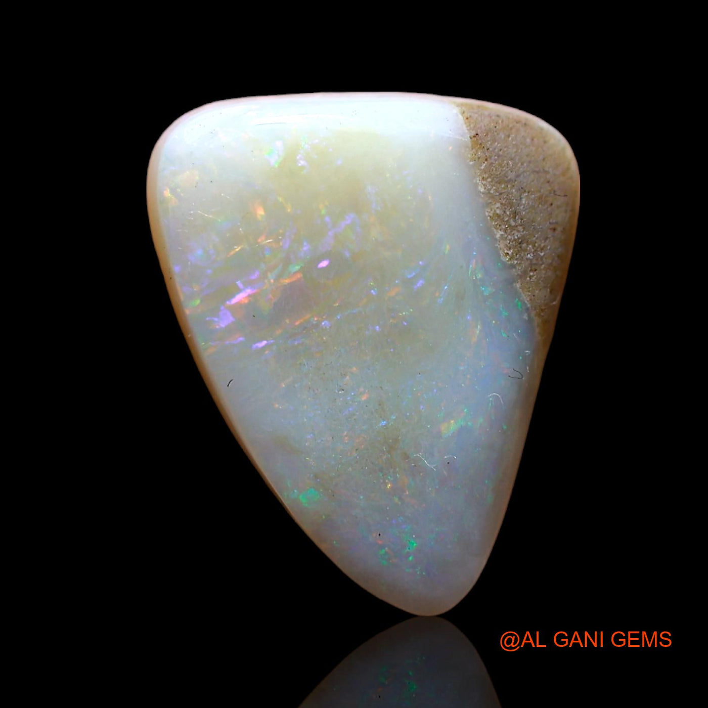 4.00 Cts Natural Australian Fire Opal Loose Gemstone Trillion Cabochon 15x12x4 mm AB-854