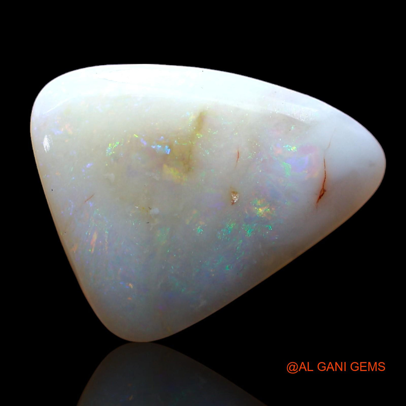 4.00 Cts Natural Australian Fire Opal Loose Gemstone Trillion Cabochon 15x12x4 mm AB-854