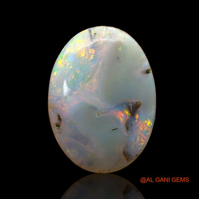 3.00 Cts Unheated Australian Fire Opal Loose Gemstone Oval Cabochon Natural 16x11x3 mm AB-855