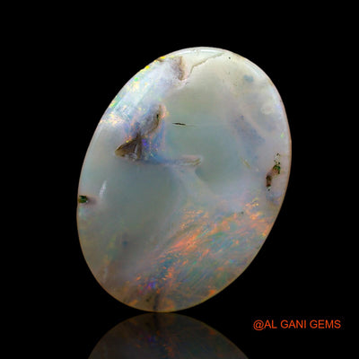 3.00 Cts Unheated Australian Fire Opal Loose Gemstone Oval Cabochon Natural 16x11x3 mm AB-855