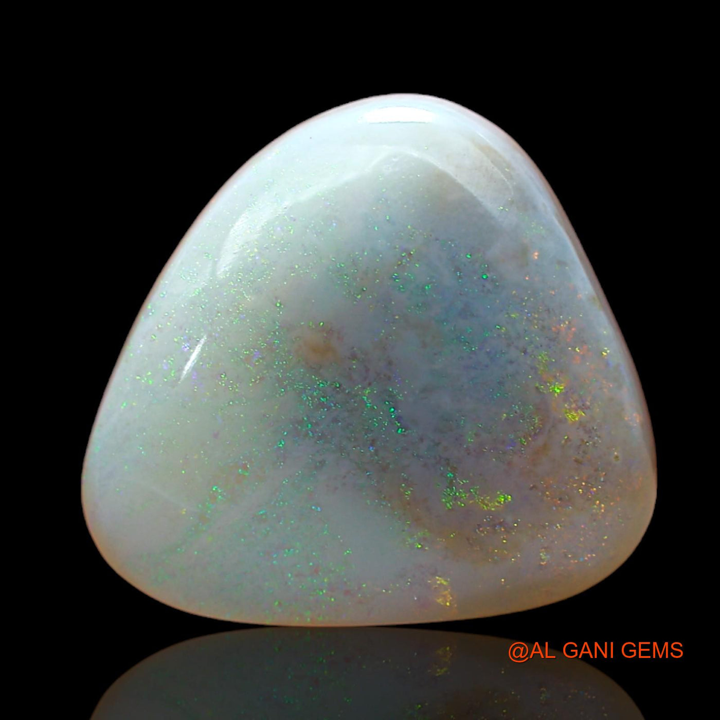 4.00 Cts Natural Australian Fire Opal Loose Gemstone Trillion Cabochon 14x13x4 mm AB-857