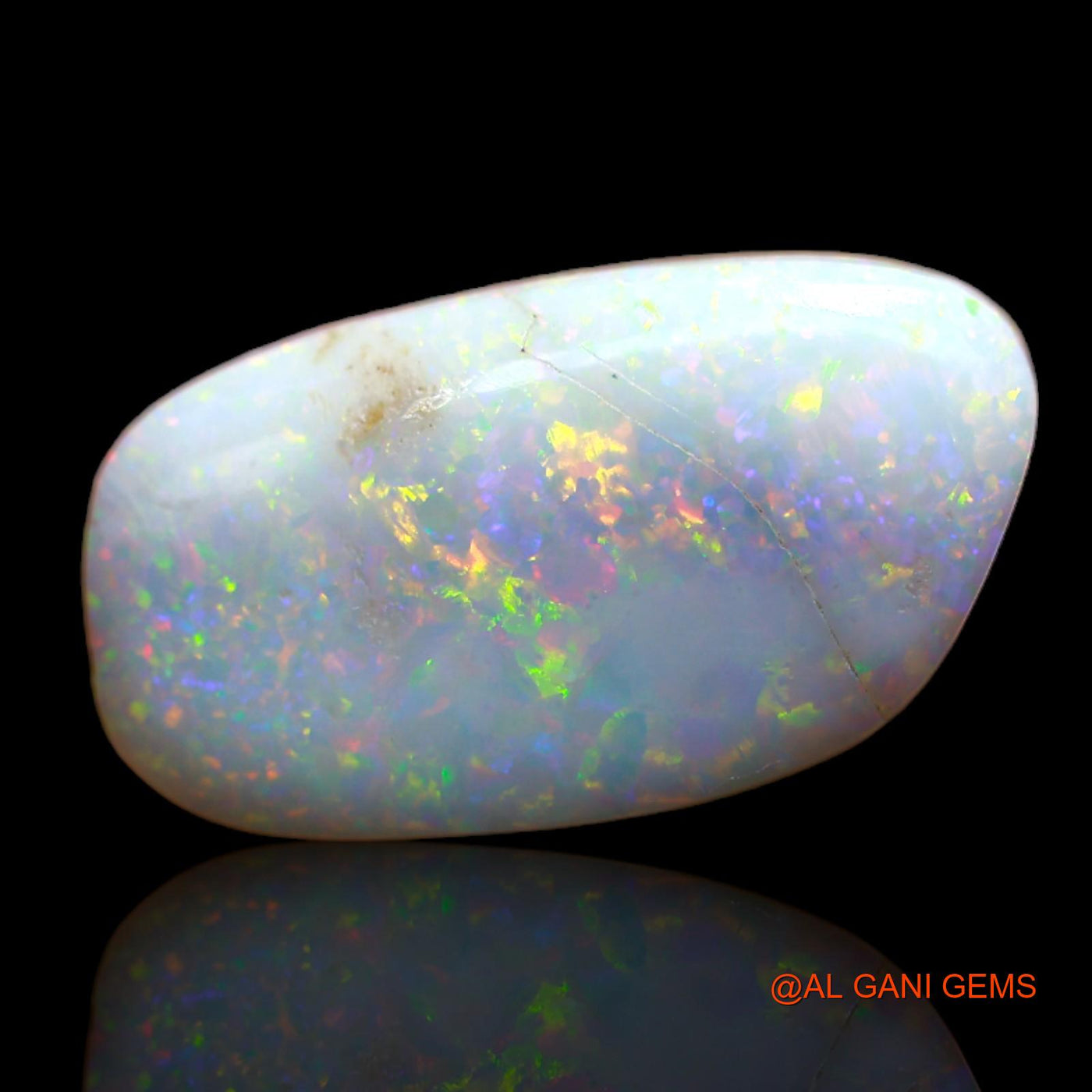 Natural Untreated Fire Opal Loose Gemstone Fancy Cabochon From Australia 8.25 Cts 19x10x6 mm AB-85