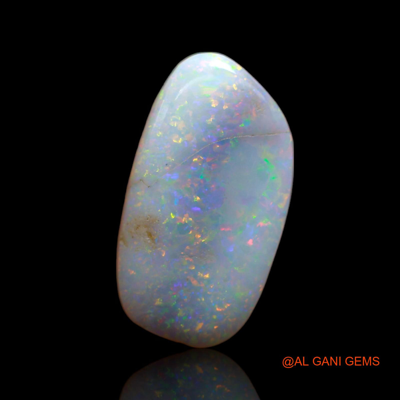Natural Untreated Fire Opal Loose Gemstone Fancy Cabochon From Australia 8.25 Cts 19x10x6 mm AB-85