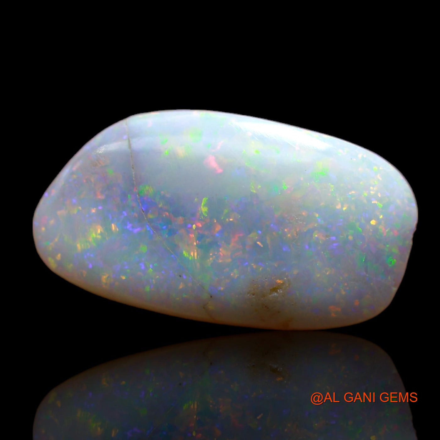 Natural Untreated Fire Opal Loose Gemstone Fancy Cabochon From Australia 8.25 Cts 19x10x6 mm AB-85