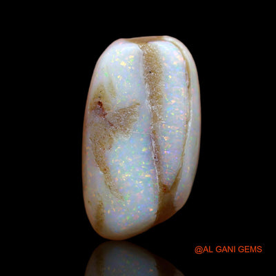 Natural Untreated Fire Opal Loose Gemstone Fancy Cabochon From Australia 8.25 Cts 19x10x6 mm AB-85