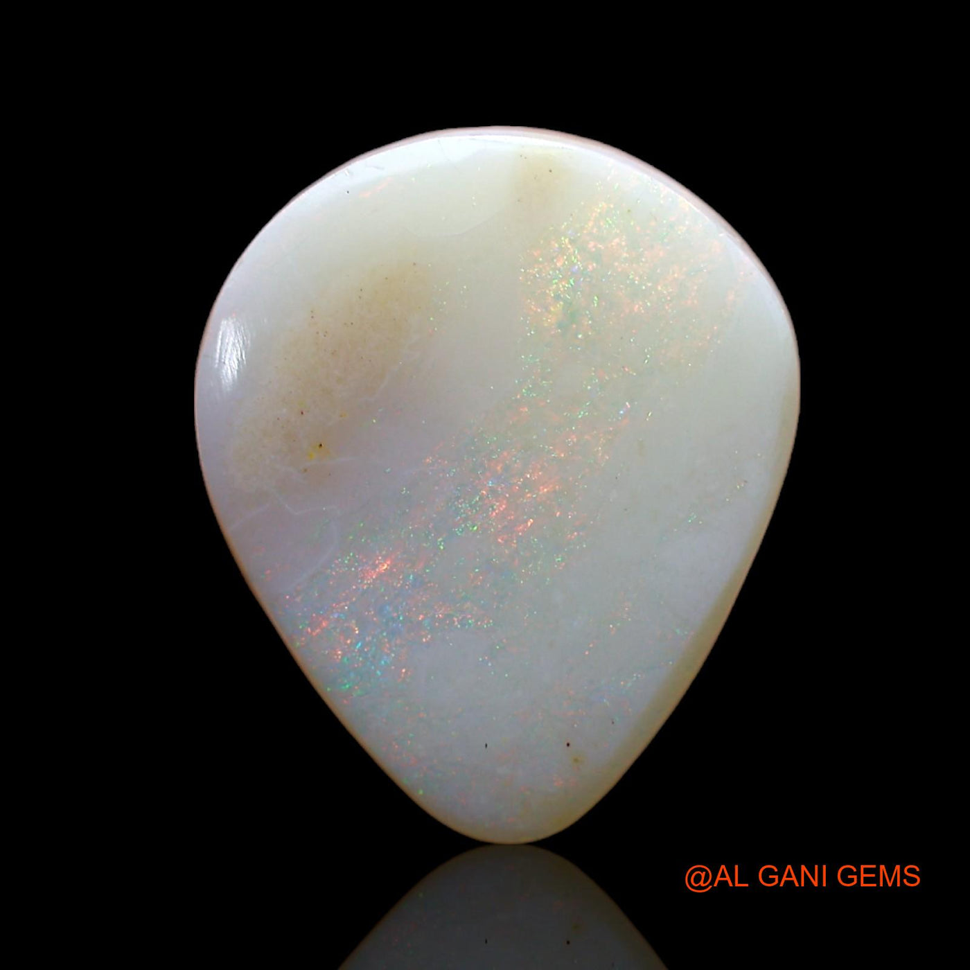Natural Fire Opal Gemstone 5.00 Cts Loose Pear Cabochon From Australia 15x12x4 mm AB-860