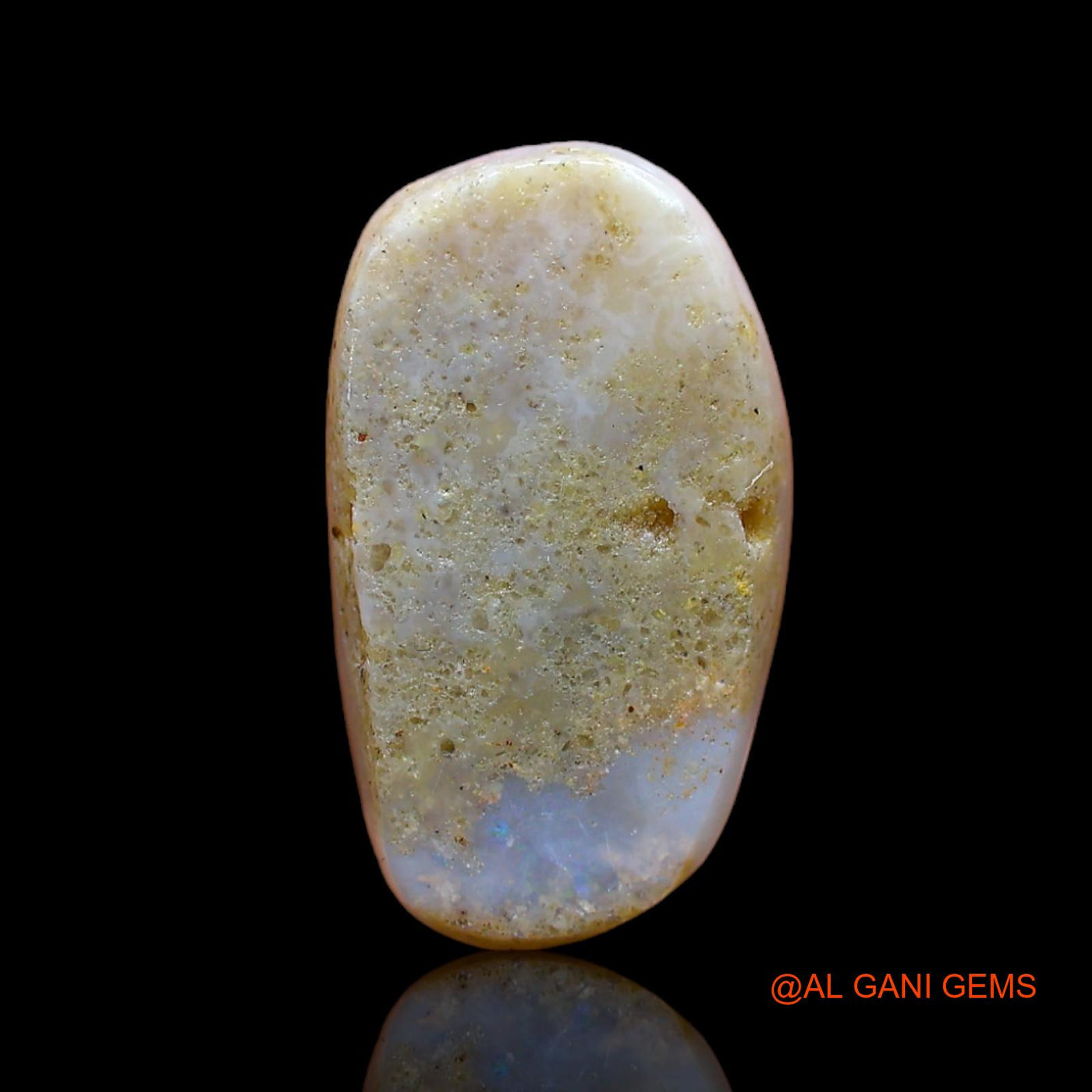 4.00 Cts Natural Australian Fire Opal Loose Gemstone Oval Cabochon 16x9x3 mm AB-861