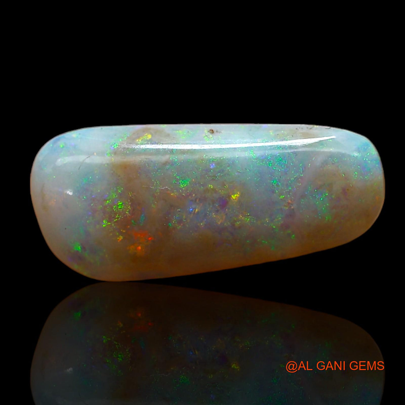 Natural Fire Opal Gemstone 2.00 Cts Loose Fancy Cabochon From Australia 18x8x2 mm AB-863