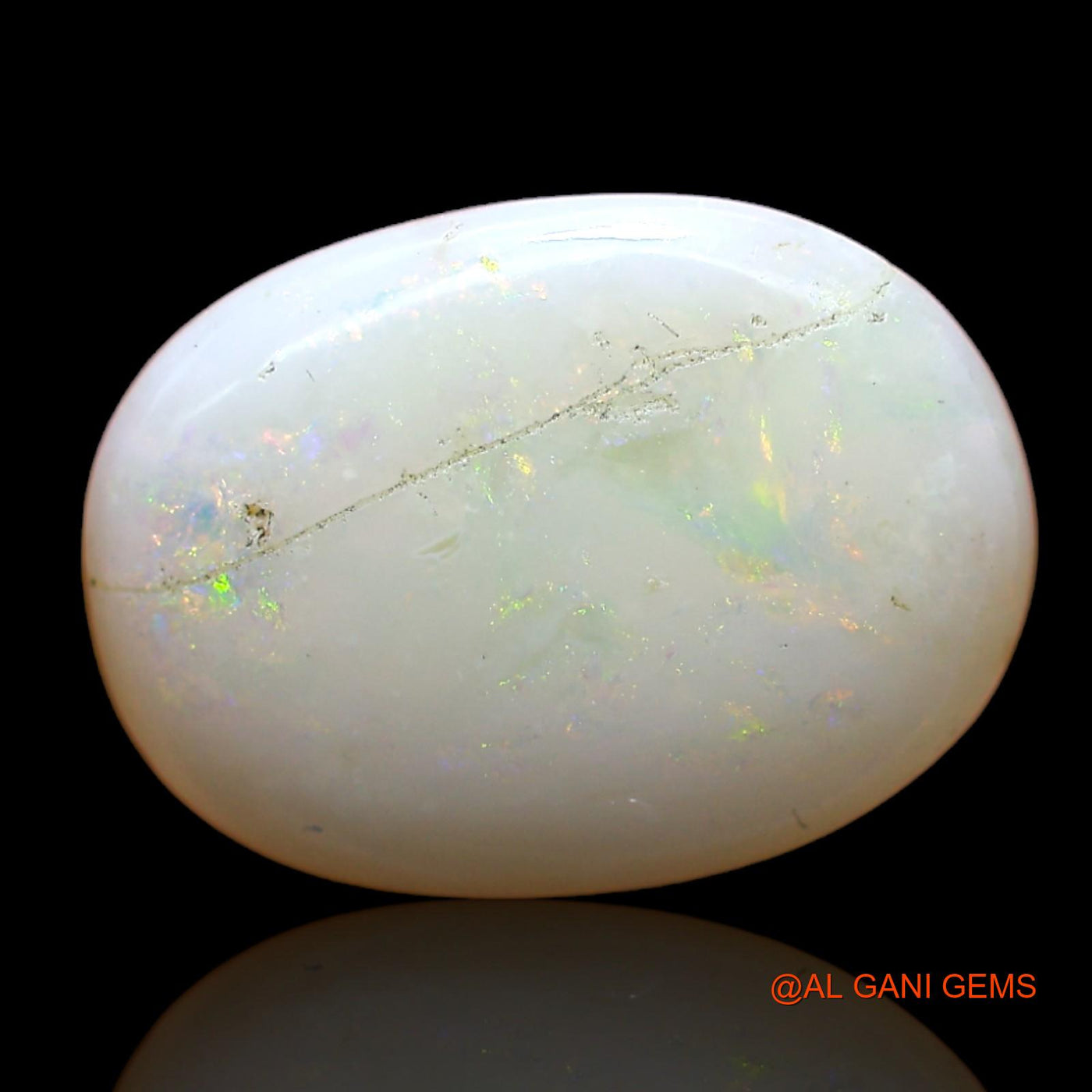 Natural Untreated Fire Opal Loose Gemstone Oval Cabochon From Australia 4.00 Cts 14x11x4 mm AB-870