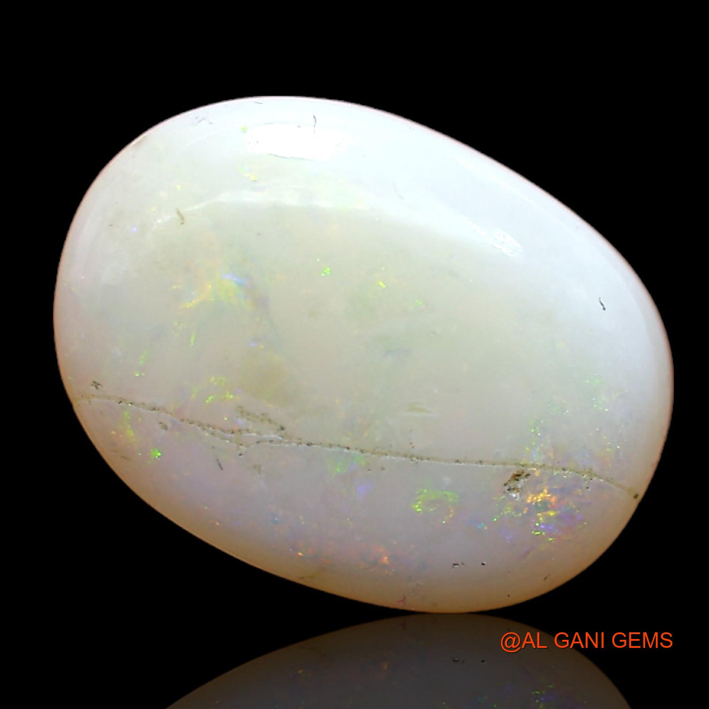 Natural Untreated Fire Opal Loose Gemstone Oval Cabochon From Australia 4.00 Cts 14x11x4 mm AB-870