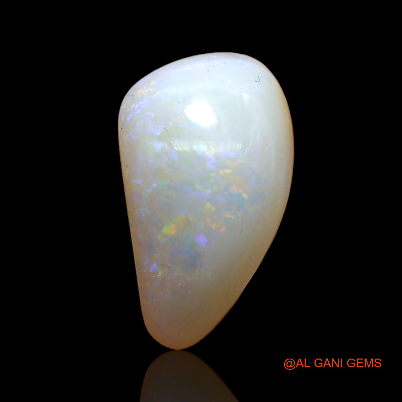 Natural Fire Opal Gemstone 4.00 Cts Loose Pear Cabochon From Australia 15x9x6 mm AB-873