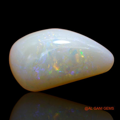 Natural Fire Opal Gemstone 4.00 Cts Loose Pear Cabochon From Australia 15x9x6 mm AB-873