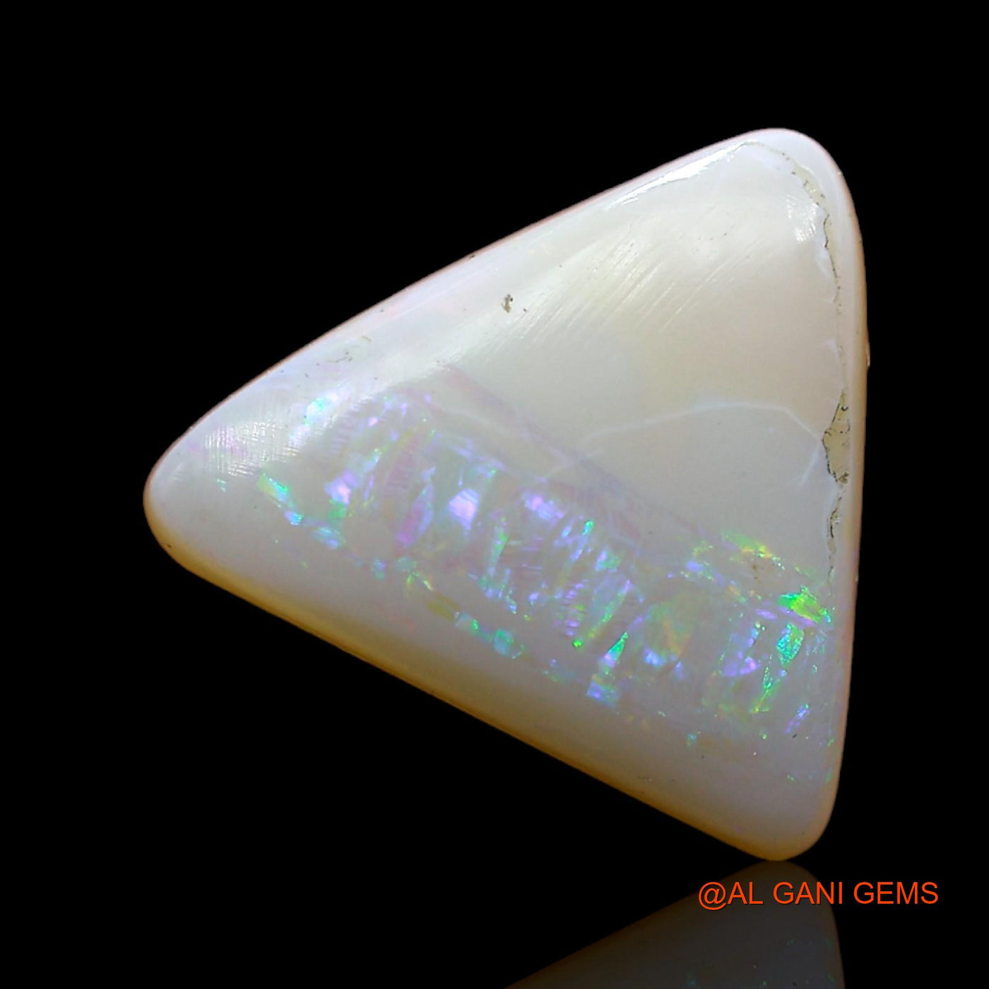 4.00 Cts Natural Australian Fire Opal Loose Gemstone Trillion Cabochon 12x11x2 mm AB-874