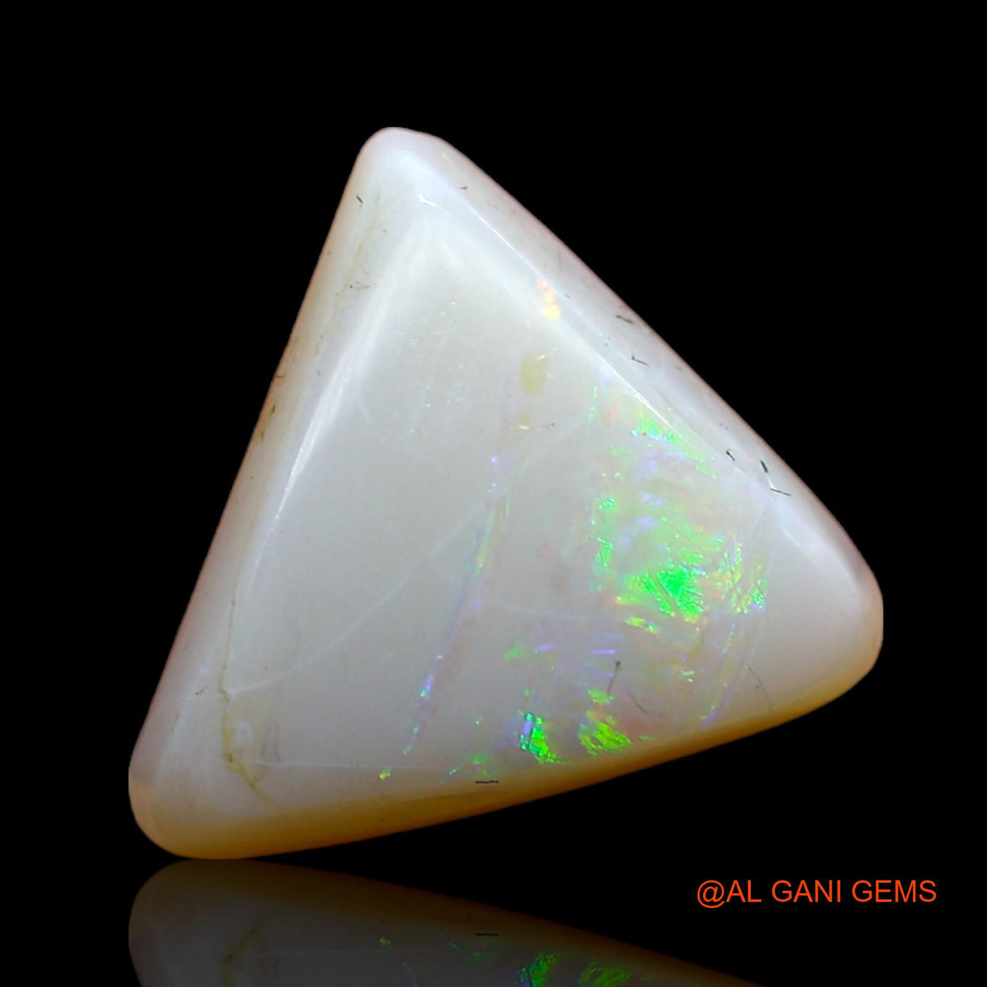 4.00 Cts Natural Australian Fire Opal Loose Gemstone Trillion Cabochon 12x11x2 mm AB-874