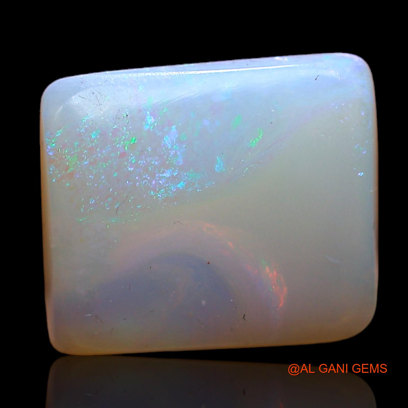 3.00 Cts Natural Australian Fire Opal Loose Gemstone Square Cabochon 12x10x3 mm AB-876
