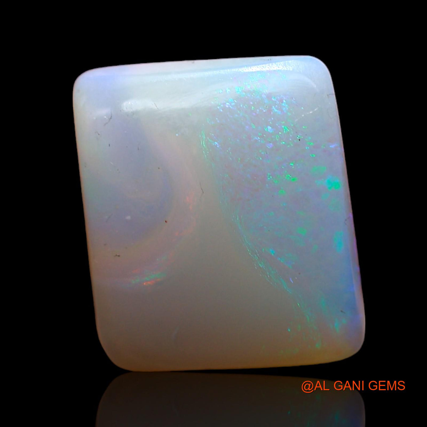 3.00 Cts Natural Australian Fire Opal Loose Gemstone Square Cabochon 12x10x3 mm AB-876