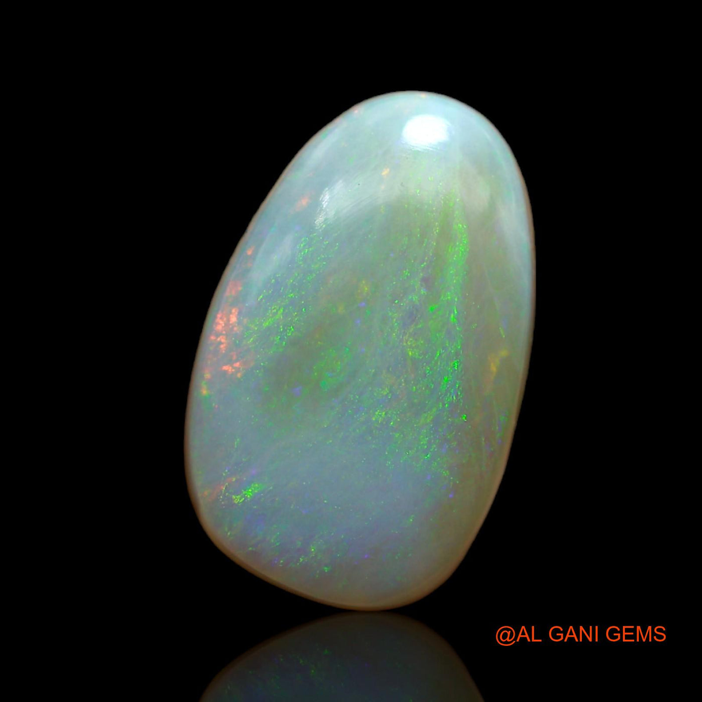 10.65 Cts Natural Australian Fire Opal Loose Gemstone Fancy Cabochon 19x11x1 mm AB-87