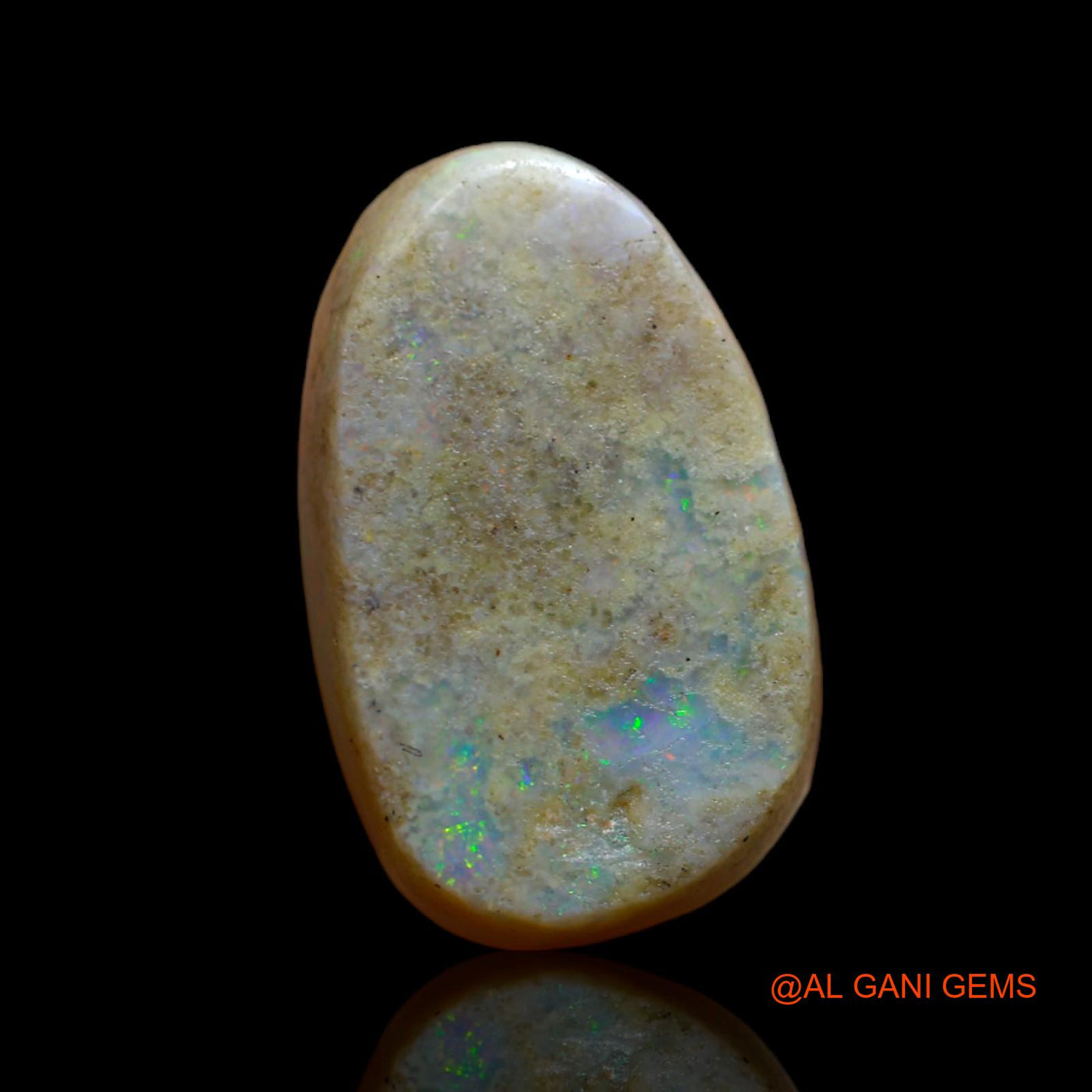 10.65 Cts Natural Australian Fire Opal Loose Gemstone Fancy Cabochon 19x11x1 mm AB-87